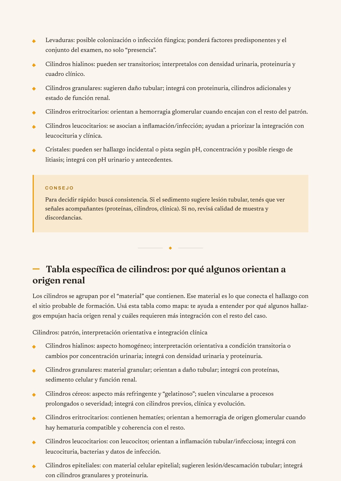 Página real sobre función renal