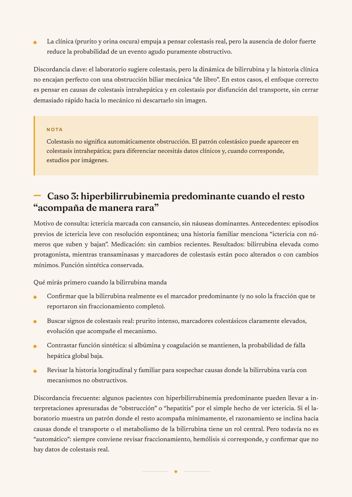 Página real sobre interpretación hepática